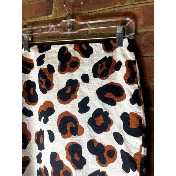 TALBOTS Ecru,Tan Abstract Animal Print Pencil Skirt - Picture 3 of 7